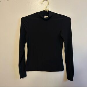 H&M • mock neck ribbed knit long sleeve
